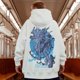 thumbnail image 2 of Sudadera con capucha con estampado gráfico de cazador de anime de otoño para hombre, sudaderas con capucha de gran tamaño a la moda de hip hop, sudaderas casuales divertidas Y2K, ropa de calle con cap, 2 of 5