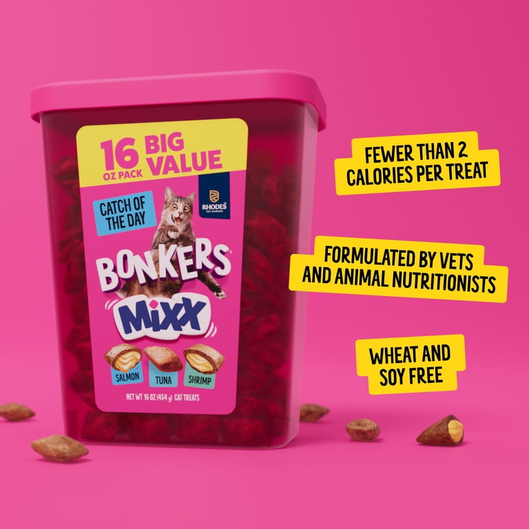 Bonkers Mixx Crunchy Cat Treats Catch of the Day, 16 oz. photo 5