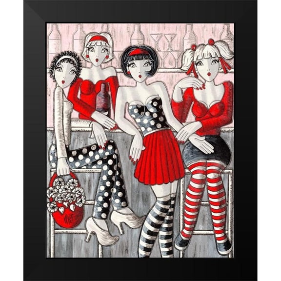 MIROTA 12x14 Black Modern Framed Museum Art Print Titled - Les demoiselles