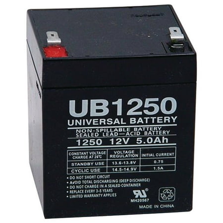 UPG 85983/d5741 Sealed Lead Acid Batteries (12v; 5ah; .187 Tab Terminals;