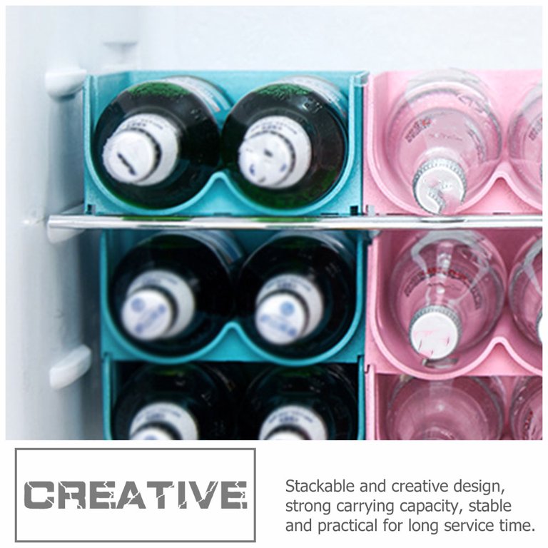 Kwmobile Silicone Bottle Stacking Mat - Non-Slip Fridge Organizer For Bottles, Cans, Beer, Soda (Green)
