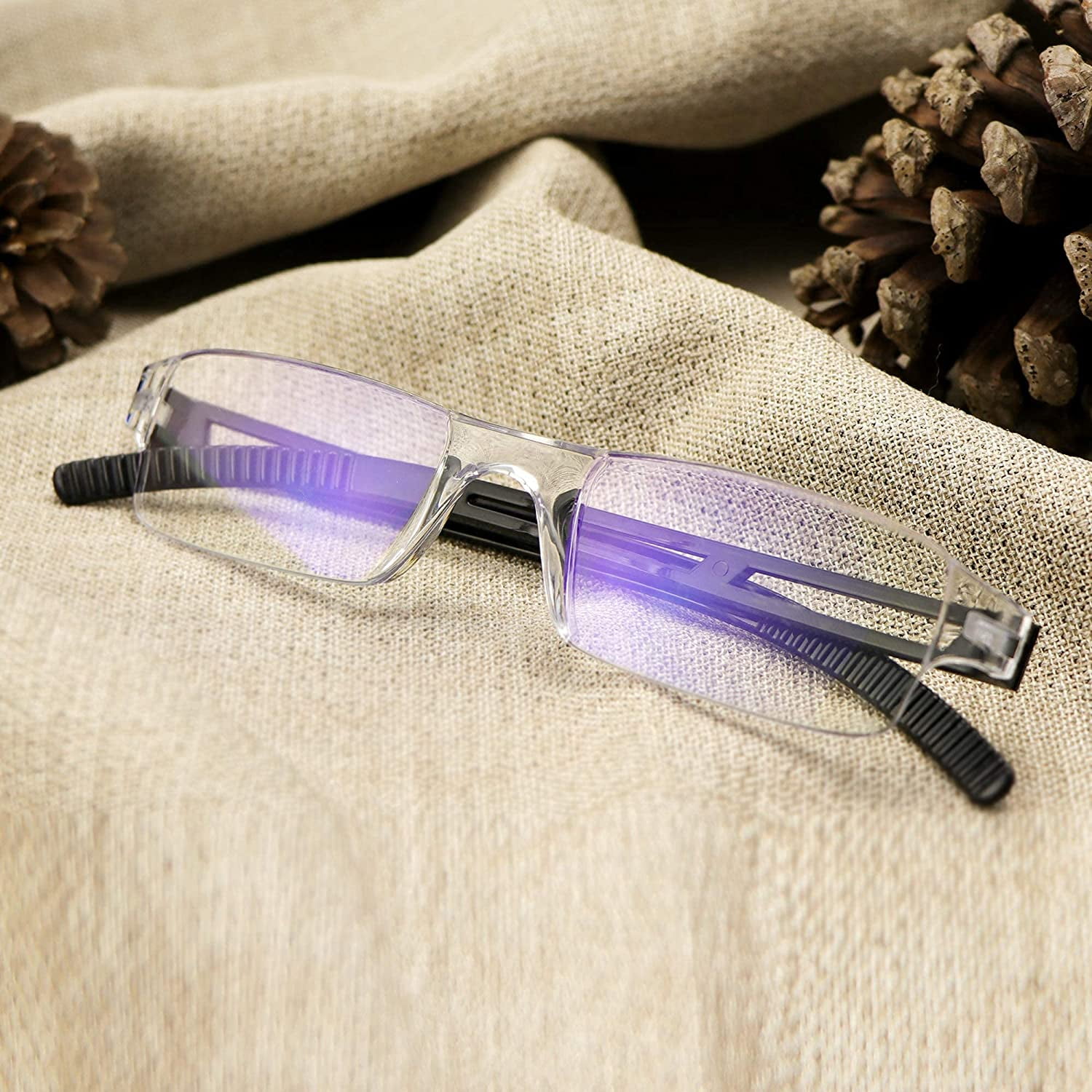 8 Pairs Reading Glasses, Blue Light Blocking Glasses, Computer Reading Glasses for Women and Men, Fashion Square Eyewear Frame (4color+4black,+3.75 Magnification)