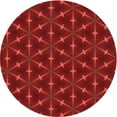 thumbnail image 1 of Ahgly Company Tapis d'Intérieur Lavables en Machine, Ronds, Rouges Transitionnels, 4' Ronds, 1 of 7