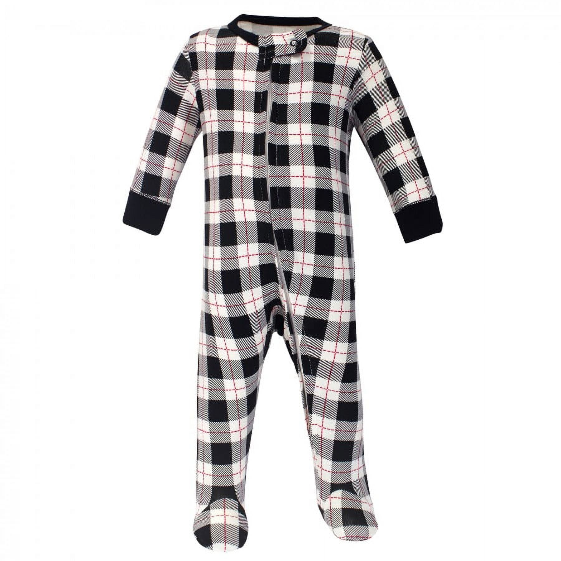 Hudson Baby Infant Boy Cotton Zipper Sleep and Play 3pk, Moose, 6-9 Months
