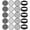 Black, variant on HERFIER 5 sets/20pcs Mesh Sifting Pan Garden Sieve Gardening Tool Riddle Soil Sieve Set 4.4x4.4x1.18in