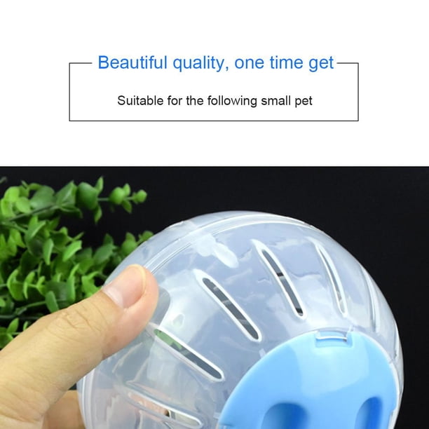 Roedor Ratones Correr Pelota Hámster Ejercicio Pequeña Mascota Juguetes Divertidos (Azul 12cm)