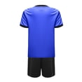 thumbnail image 4 of JanJean Kids Boys Soccer Jersey and Shorts Set Athletic T-Shirt Football Team Training Uniforms Navy Blue 6, 4 of 5