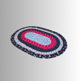 thumbnail image 3 of Forest Animals Handmade Oval Woodland Jelly Roll Rug, 3 of 4