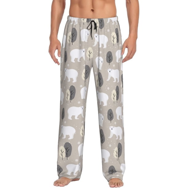 Balery winter Snowflake beer Pantalones de pijama para hombre, pijama ultraligero, pantalón de descanso-X-Large
