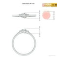 thumbnail image 6 of ANGARA Natural Diamond Three Stone Engagement Ring in 14K White Gold for Women (Size-4.1mm| Color-H| Clarity-SI2) | April Birthstone, Anniversary, Jewelry Gift for Women | Natural Diamond Ring, 6 of 10