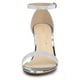 thumbnail image 3 of Sandalias de Tacón Grueso con Purpurina y Correa de tobillo para Mujer Allegra K Plata 39, 3 of 7