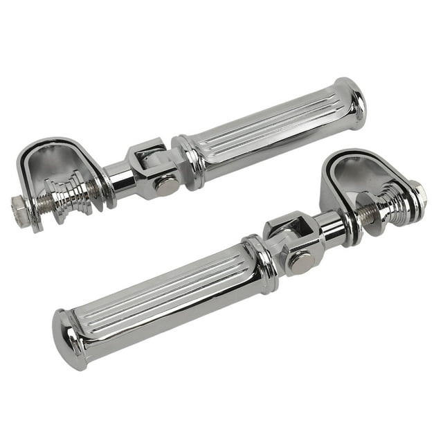 Motorcycle Highway Footpegs,25mm to 32mm Motorcycle Foot Pegs, Aluminum Alloy Universal Engine Guard Crash Bar Footrest, Adjustable Highway Pegs, Comfortable Riding