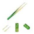 thumbnail image 3 of Unique Bargains 1 Pc Ice Flower Pointed Edge Eyebrow Tweezer for Bathroom Travel Hotel Yellow Stainless Steel, 3 of 4