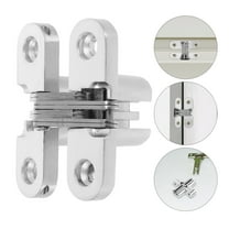 Masteelf Hidden Gate Hinges For Cabinets Metal Concealed Hinge Invisible Hinges For Wooden Doors Mini Cross Hidden Hinge For Furniture Stainless Steel