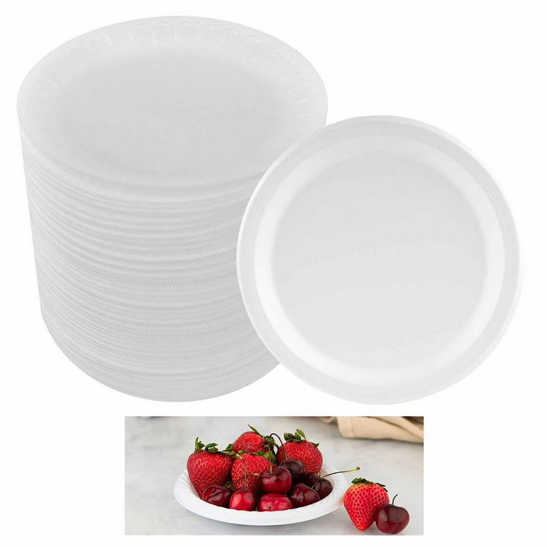 Soak Proof Tableware, Foam Plates, 10.25 dia, White, 25/Pack