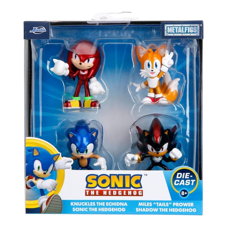 Jada Toys Sonic MetalFigs 2.5” 4-Pack, Sonic Tails Knuckles Shadow