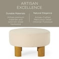 thumbnail image 3 of Maven Lane Celia Contemporary Upholstered Ottoman w/ Refined Natural Wood Finish, 3 of 6