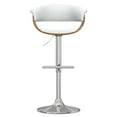 thumbnail image 4 of Sheldon Modern Adjustable Swivel Bar Stool in White Vegan Faux Leather, 4 of 13