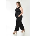 thumbnail image 2 of Conjunto rayado de lino Roman Fashion /Tallas Extras, 4377 (Negro) negro 40, 2 of 6