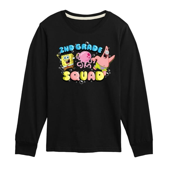 SpongeBob SquarePants - 2nd Grade Squad - Toddler & Youth Long Sleeve Graphic T-Shirt
