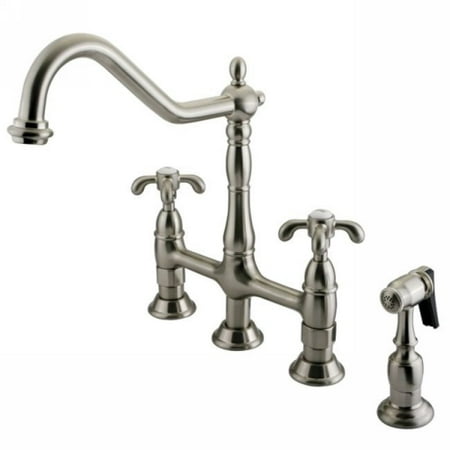 Elements of Design ES1278TXBS 2-Handle 8" Centerset Kitchen Faucet Spray Nickel