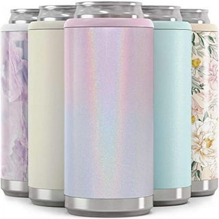 Wing Monarch 12oz Slim Can Cooler for Skinny Beer & Hard Seltzers. Insulated Stainless Steel Sleeve, Size: One size, Silver