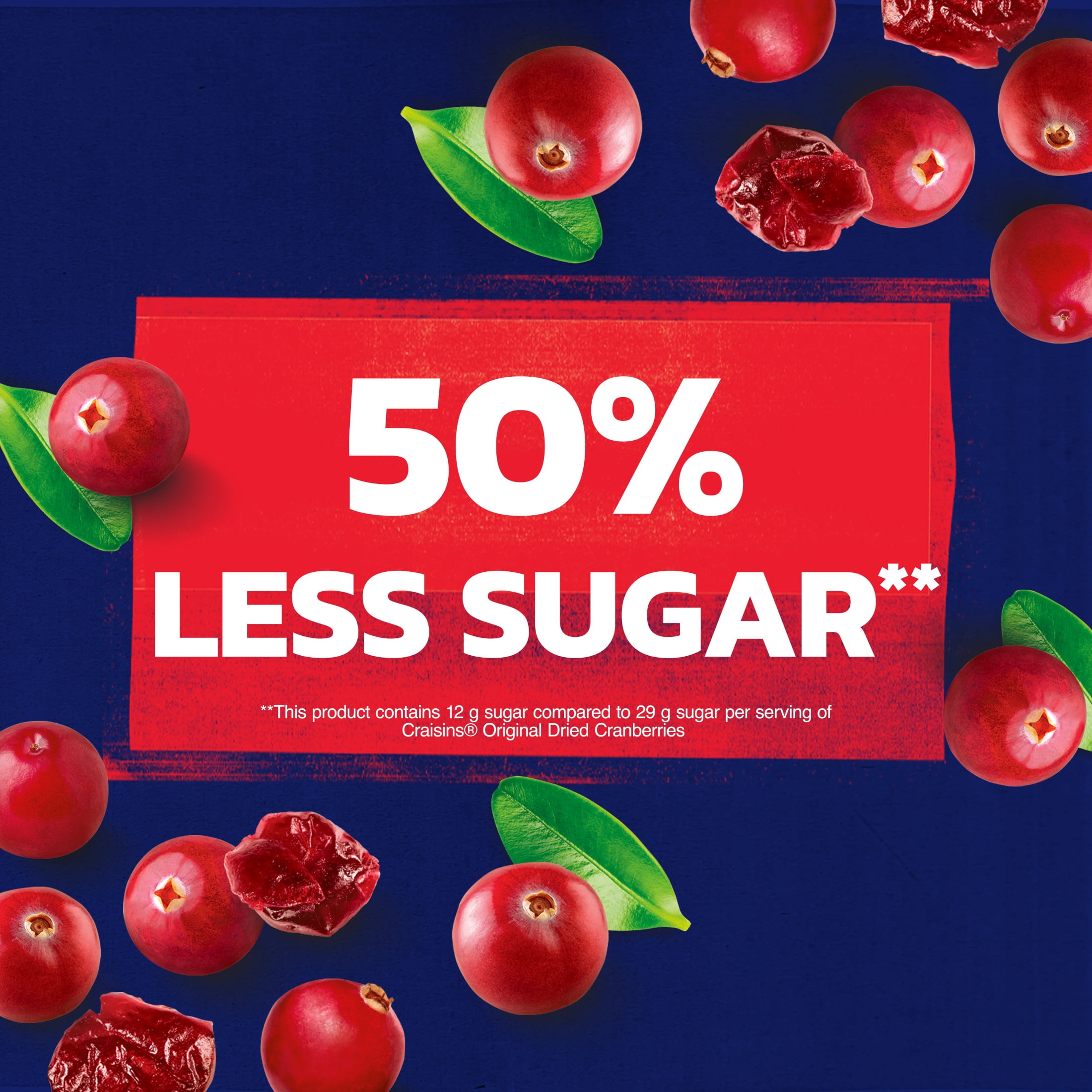 (3 pack) Ocean Spray® Craisins®, 50% Less Sugar Dried Cranberries, Dried Fruit, 10 oz Pouch