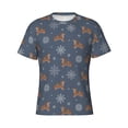 thumbnail image 4 of Qekee Squirrel And Snowflakes Classic Fit T-Shirt Men's Shirt Men's Tight Short Sleeves for Exercise, Running, Mountaineering - Squirrel And Snowflakes, 4 of 9