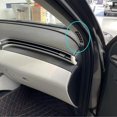 thumbnail image 3 of Embellecedor de marco para salida de pilar delantero de coche 2021 2022, accesorios adhesivos de fibra de carbono negros, 3 of 5