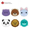 thumbnail image 1 of Melii Reusable Snack Bags - for Kids - 6 pack :bulldog, cat, lion, panda, bear & shark - Leak-proof, BPA-free, 1 of 6