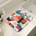 thumbnail image 4 of Yayeee Dish Drying Mat for Kitchen Counter 16" x 18" Microfiber Super Absorbent Coffee Decorative Pad, Beige Abstract, 4 of 9