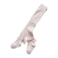 thumbnail image 1 of Toddler Girls Solid Color Bowknot Dance Pantyhose Princess Socks Boneless Stockings, 1 of 4
