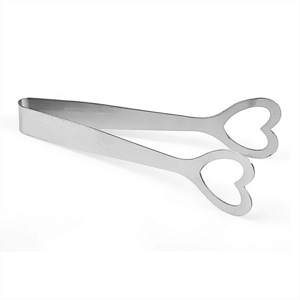 Ice Sugar Tongs, Heart Shape Stainless Steel Tongs Mini Serving Tongs