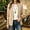 Khaki lapel collar cardigan women a1, variant on thefmos Women's Collared Long Sleeve Blazer Cardigan Slim Fit Solid Color Casual Office Top Fashion Fall Winter Outfit, Orange M