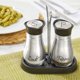 thumbnail image 2 of Botellas Dispensadoras De Acero Inoxidable Y Vidrio Con Salero Y Pimentero Con Soporte, 2 of 5