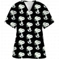 thumbnail image 3 of Uniforme de enfermera para mujer, manga corta, estampado de Snoopy, uniforme de trabajo, blusa con bolsillos, blusas quirúrgicas, uniformes médicos de enfermería, accesorios, 3 of 5