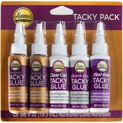 Aleene's Tacky Pack Clear Gel, Quick Dry & Fast Grab Glue, 0.66 Fl. Oz., 5 Count