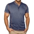 thumbnail image 3 of Henley Shirts for Men Summer Casual Short Sleeve Soft Breathable Relaxed Fit Henley Tshirts Mens Tees, 3 of 6