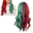 thumbnail image 1 of Peluca Rizada Larga Roja Y Verde, Sin Enredos, Sin Desprendimiento, Pelucas Sintéticas De Cosplay Para Mujeres Para Juegos De Rol, Fiestas Temáticas De Halloween, 1 of 7