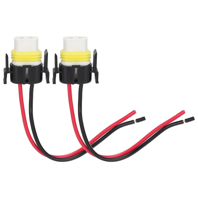 Conector De Automóvil De 2 Pines Y 2 Orificios, Enchufe Hembra H11 Cable De Cobre Resistente A La Corrosión De 12-24 V 2 Piezas Cableado Simple De Baja Pérdida Para Luces