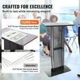 thumbnail image 4 of KFFKFF Levier Transparent, Support de Levier Transparent de 47 Pouces avec Espace de Lecture Extensible et Support de Rangement, Podiums en Acrylique Transparent Verticaux pour Institution Religieuse, Bureau, Institution Éducative, Noir, 4 of 9