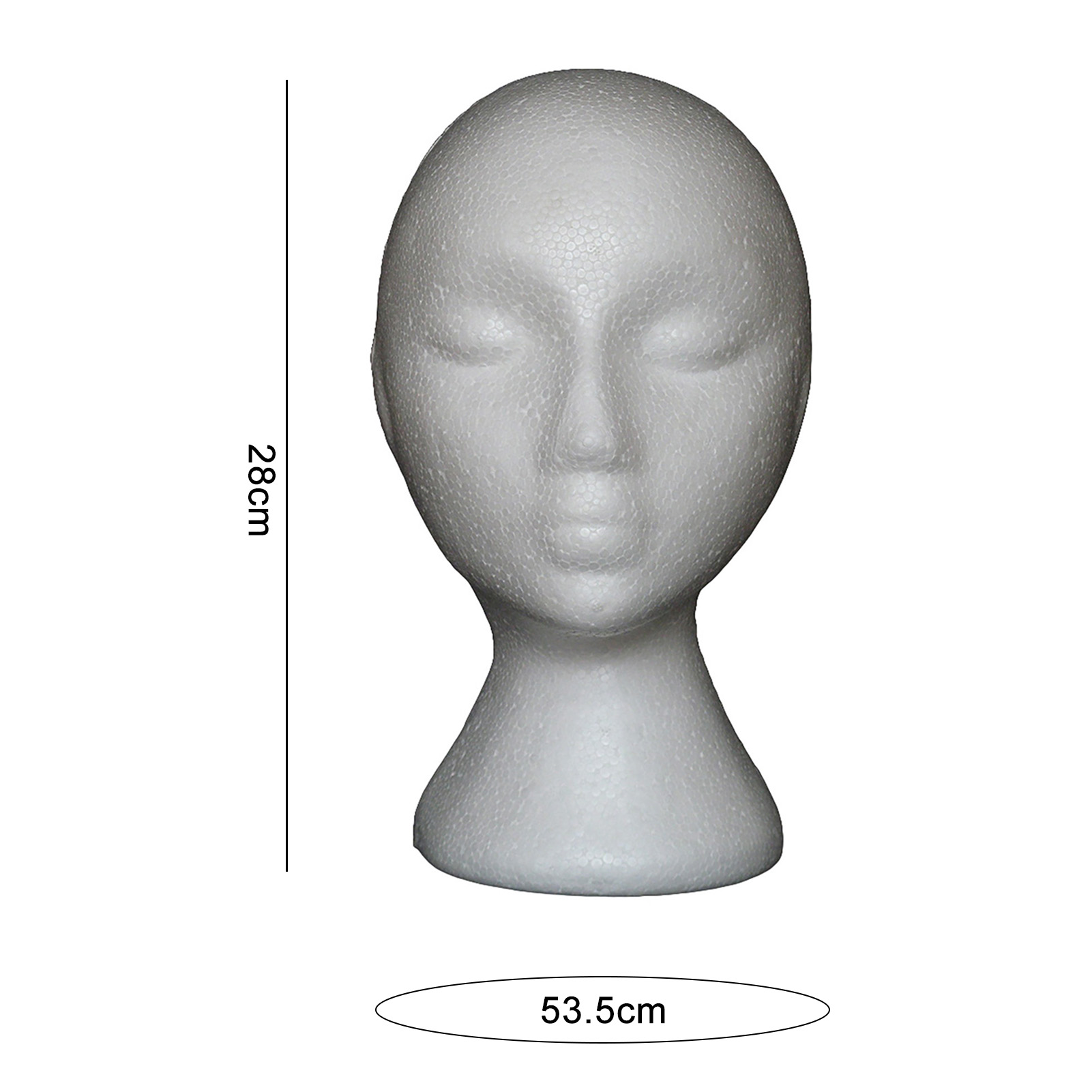 Travelwant 3Packs Wig Head Tall Female Foam Mannequin Wig Stand and Holder for Style Model And Display Hair Hats and Hairpieces Mask