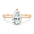 thumbnail image 2 of 4.00Ct Pear Cut Moissanite Solitaire Engagement Ring, 18K Rose Gold, US 7.5, 2 of 8