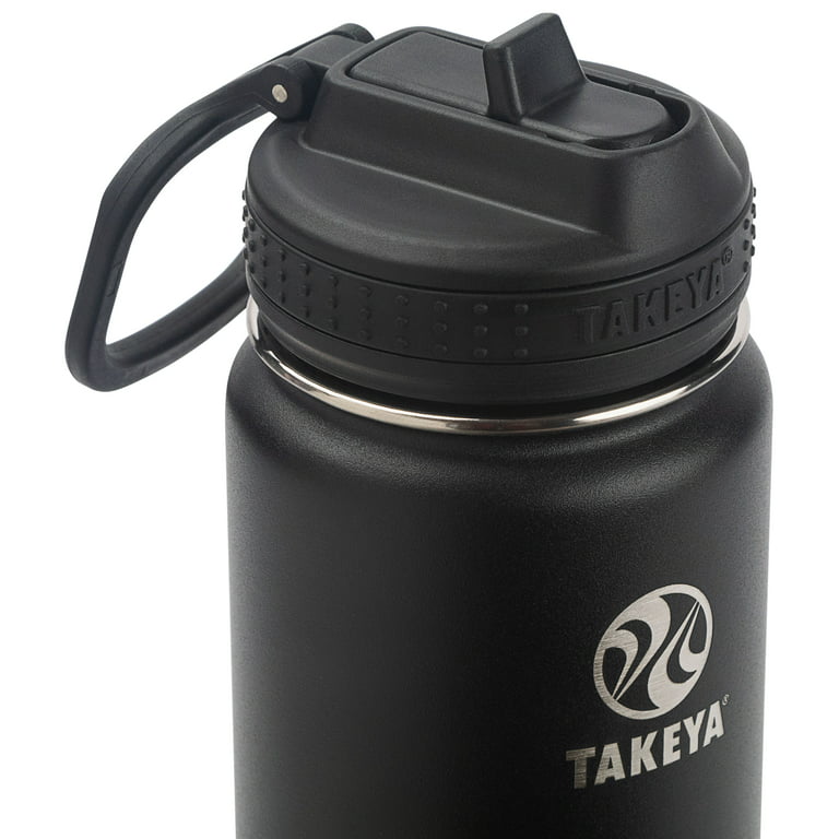  Takeya Actives Insulated Stainless Steel Water Bottle with  Spout Lid, 24 Ounce, Onyx: Home & Kitchen