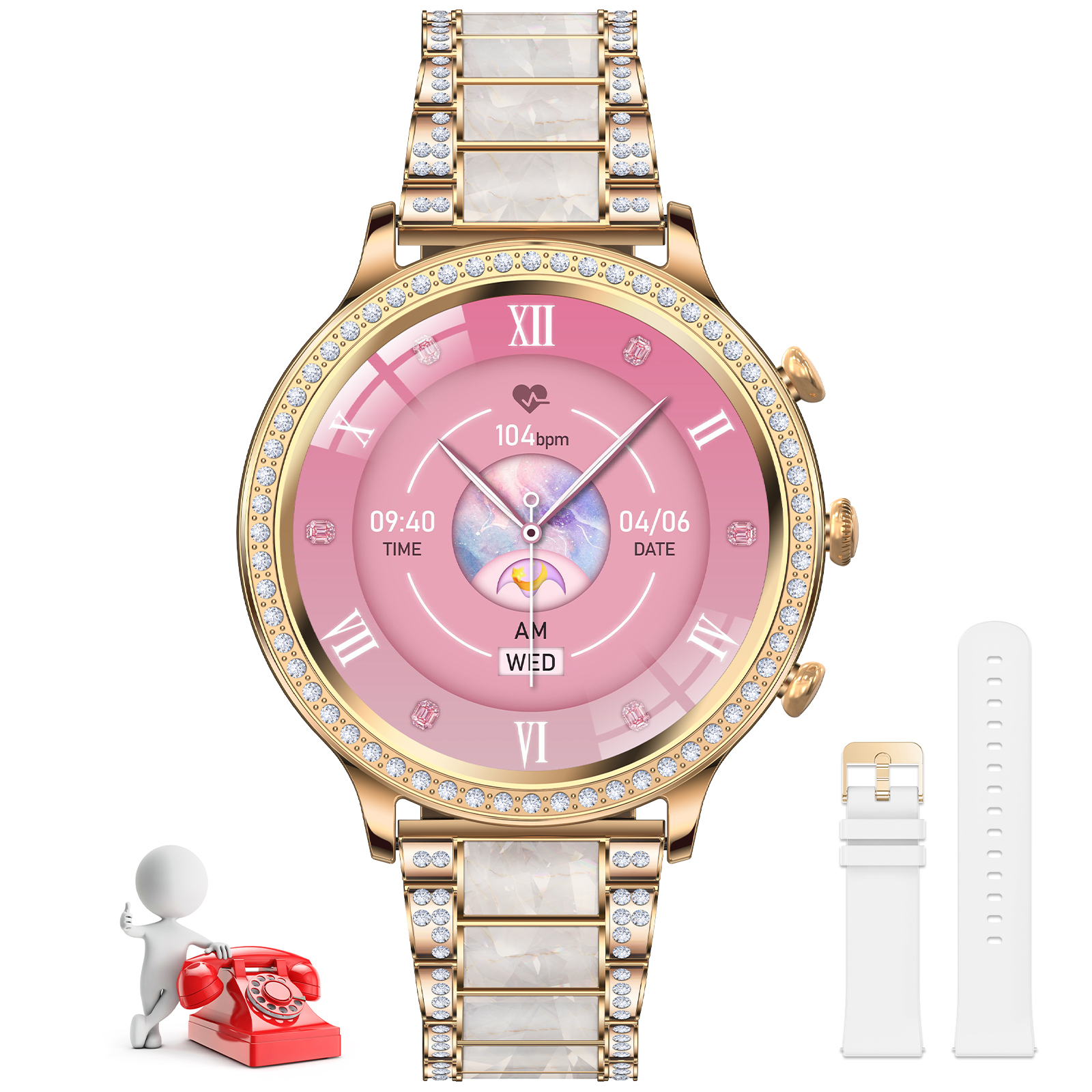 ZKCREATION Watches Smart Watches for Women Call Function Ladies Watch