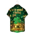 thumbnail image 6 of Awdenio Mens Graphic T-shirts St Patricks Day Shirt Shamrock Printed Retr Short Sleeve Casual Button Down Holiday Shirts, 6 of 6