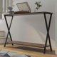thumbnail image 5 of Qinaqin 33.5 inch Largo 2 Niveles Farmhouse Narrow Console Mesa con Shelves Rústico Marrón cm de Alturaallway para Behind Sofá Living Sala o Entryway, 5 of 7