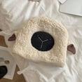 thumbnail image 2 of iHPH7 Fuzzy Bucket Hat Fuzzy Hat Faux Fur Bucket Hat Winter Accessories for Women Furry Bucket Hat Winter Hats for Women Fluffy Bucket Hat Beige One Size, 2 of 4