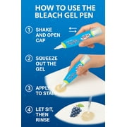 EXTRAKLEAN Bleach Gel Stain Remover Pen, Double-Ended Instant Spot Cleaner for White Clothing, 2 Pack