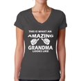 thumbnail image 1 of Awkward Styles Women's This Is What An Amazing Grandma Looks Like V-neck T-shirt, 1 of 4